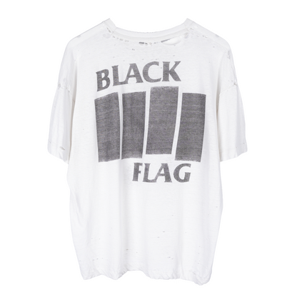 VINTAGE 1980s THRASHED BLACK FLAG 'EVERYTHING WENT BLACK' TEE