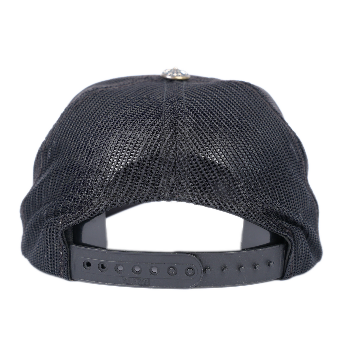 CHROME HEARTS VINTAGE CROSS CH PATCH CAMO TRUCKER HAT
