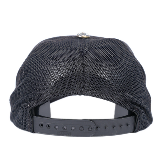 CHROME HEARTS VINTAGE CROSS CH PATCH CAMO TRUCKER HAT