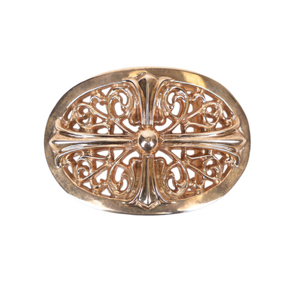 CHROME HEARTS BRONZE OVAL 1.5" BELT BUCKLE