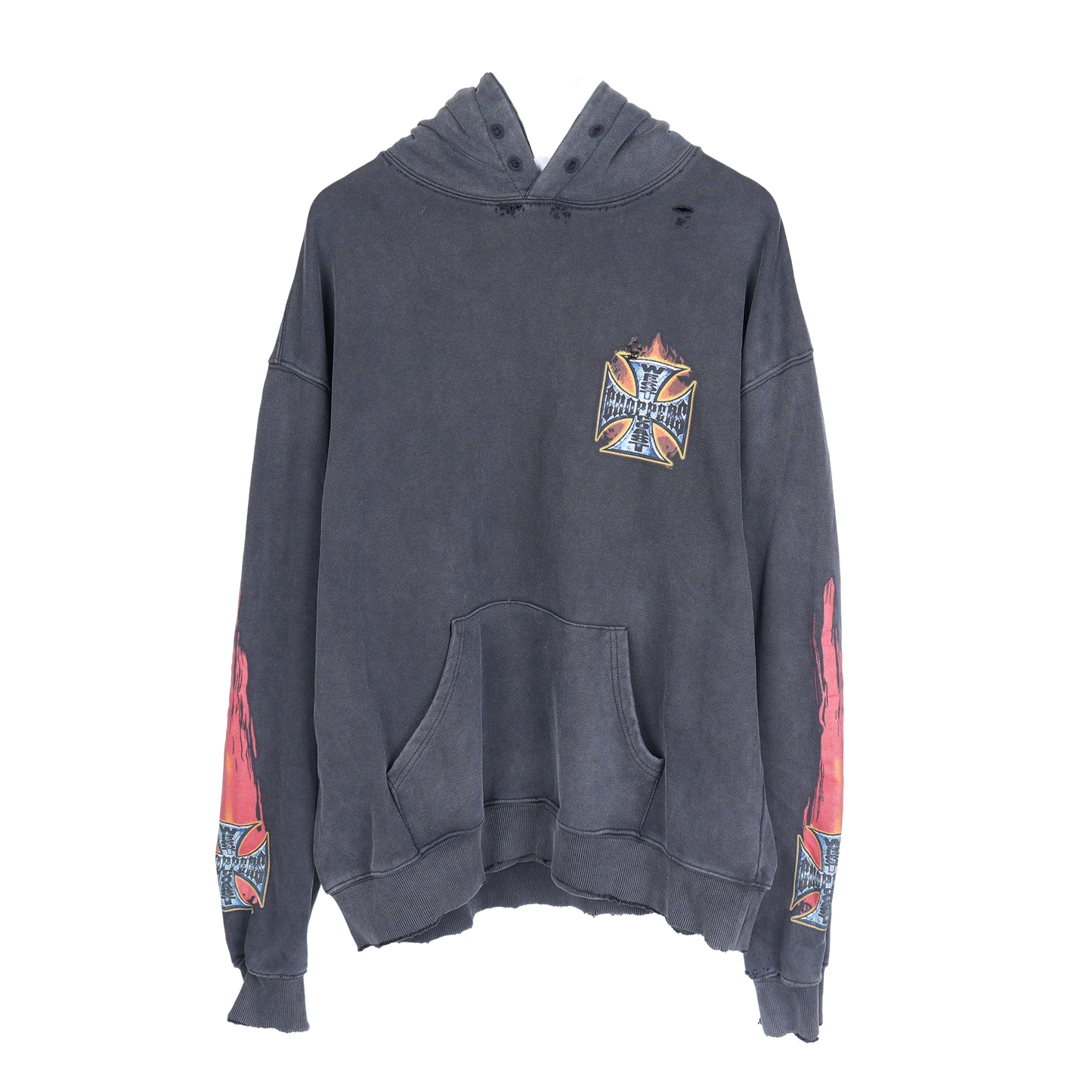 VINTAGE THRASHED WCC WEST COAST CHOPPERS HOODIE
