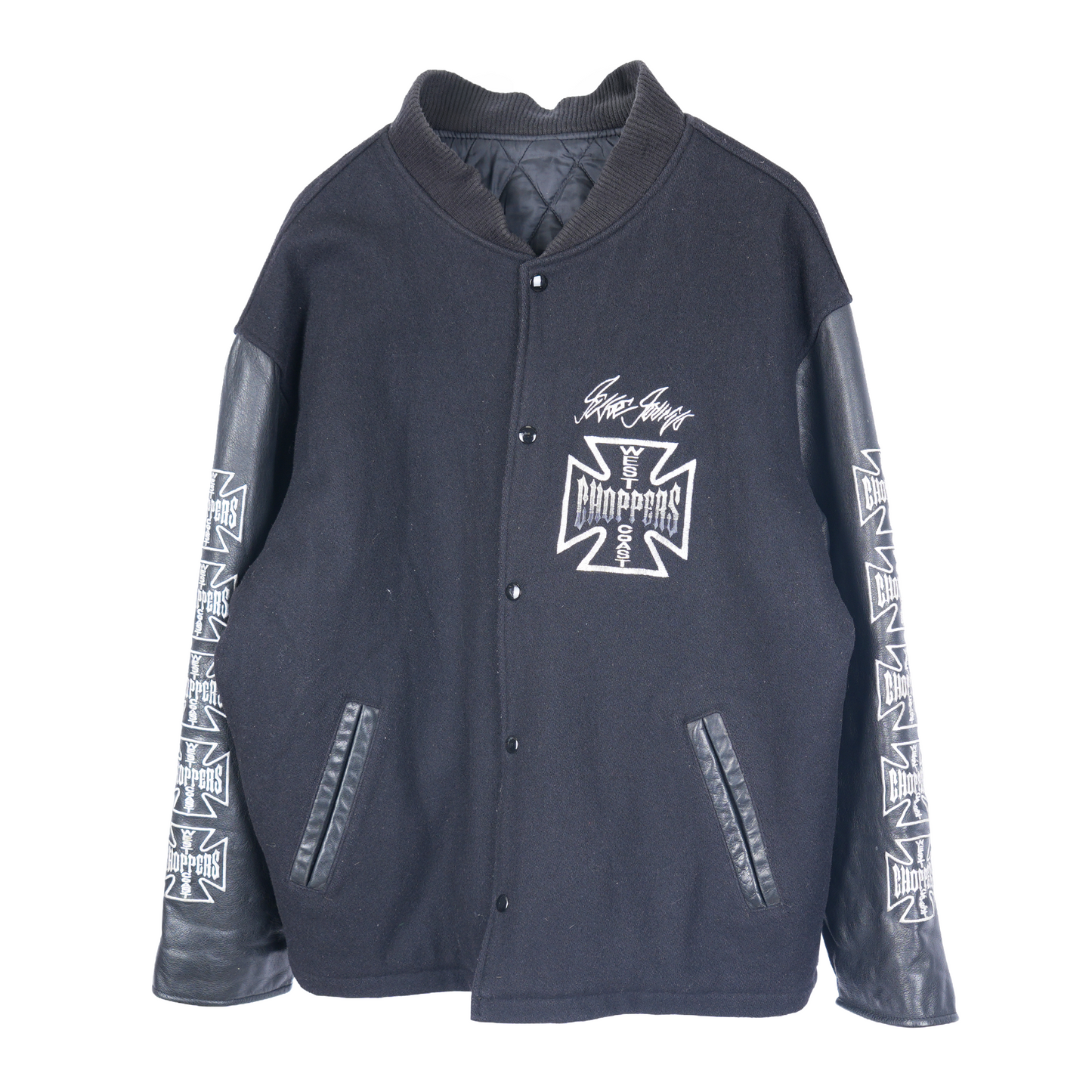 BLACK WCC WEST COAST CHOPPERS BOMBER JACKET