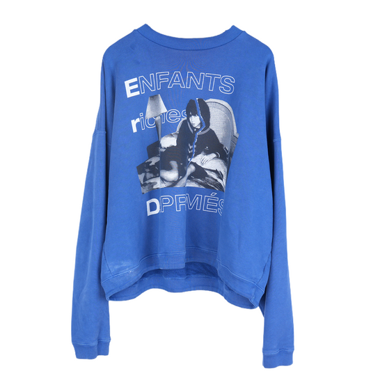 ERD BLUE GIRL TORN CREWNECK