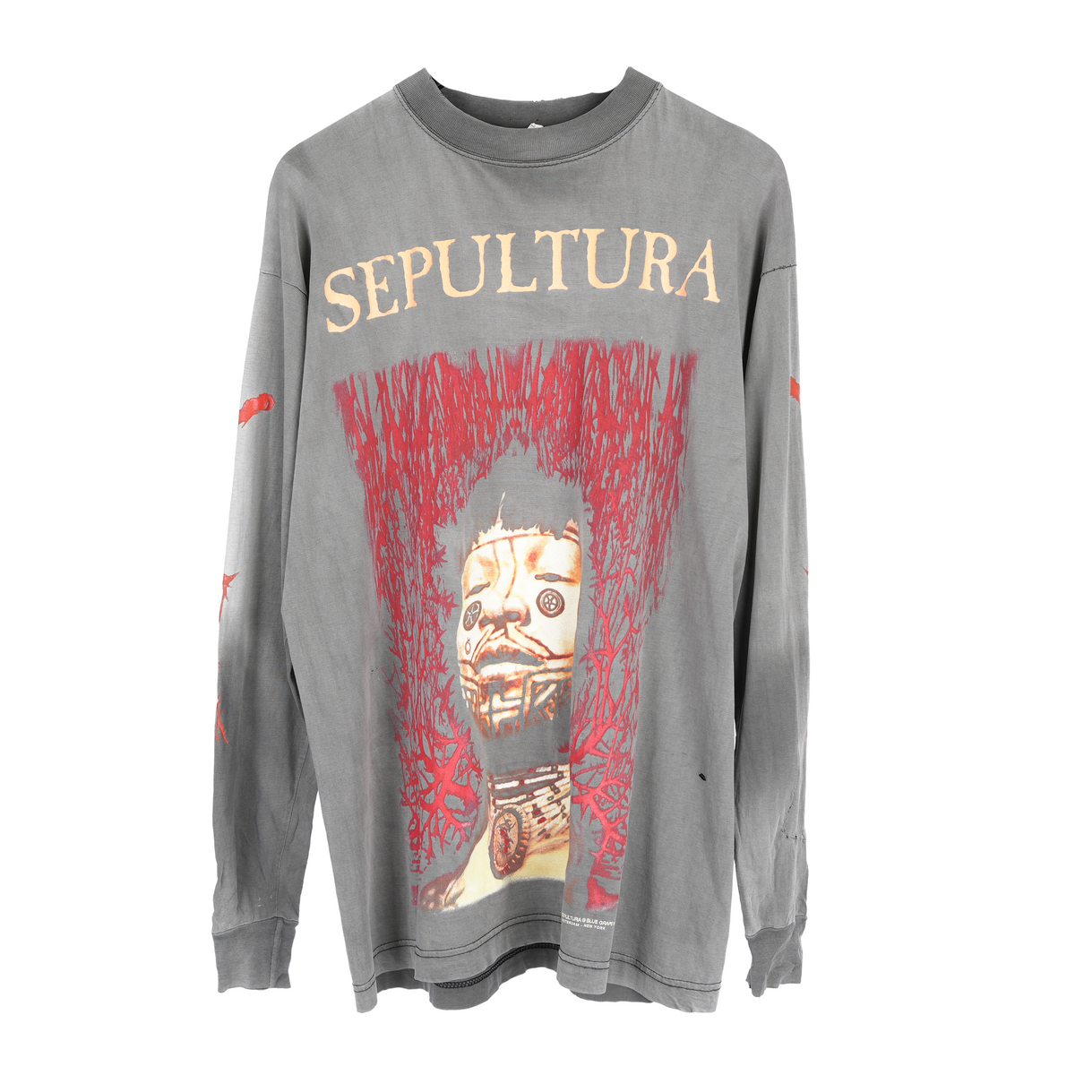 VINTAGE 1990S SEPULTURA ROOTS FADED LONG SLEEVE
