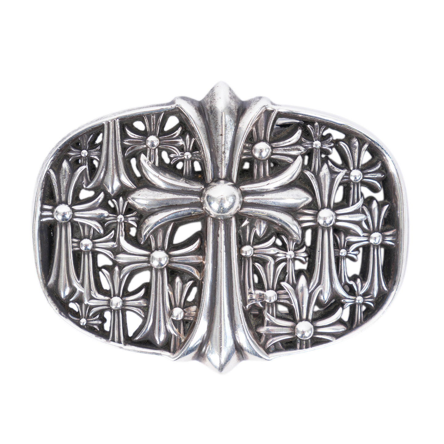SILVER CEMETERY BUCKLE