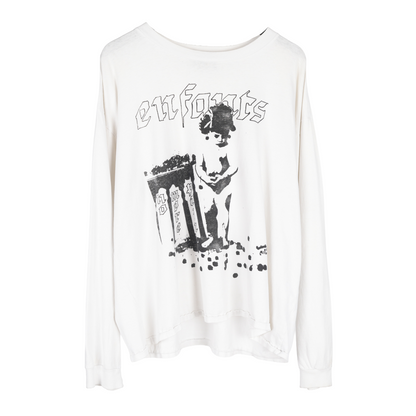 ENFANTS RICHES DÉPRIMÉS ERD CHERRY LOGO WHITE LONG SLEEVE