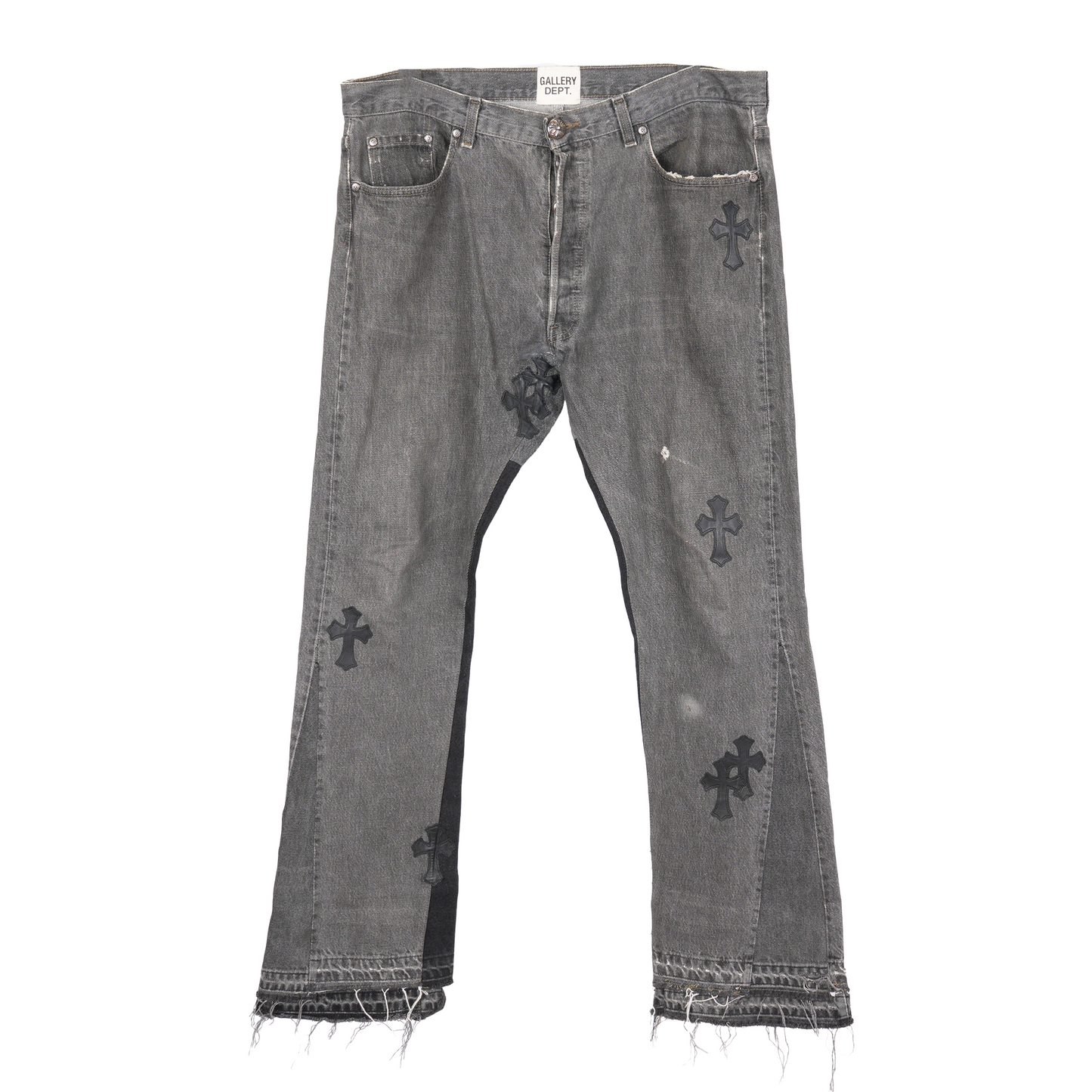 CHROME HEARTS X GALLERY DEPT BLACK PATCH GREY WASH LEVIS DENIM