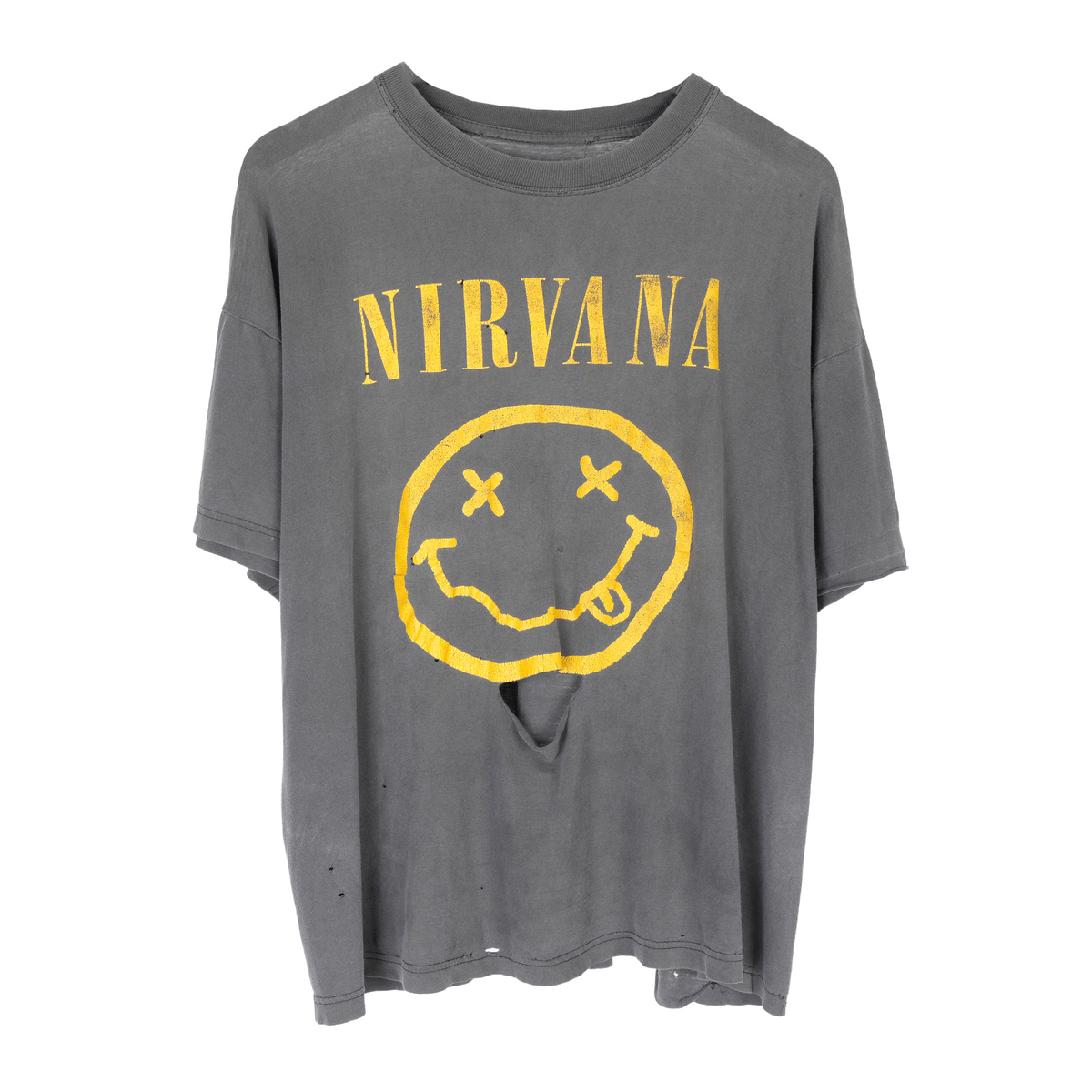 VINTAGE NIRVANA SMILE GRAPHIC FADED TEE
