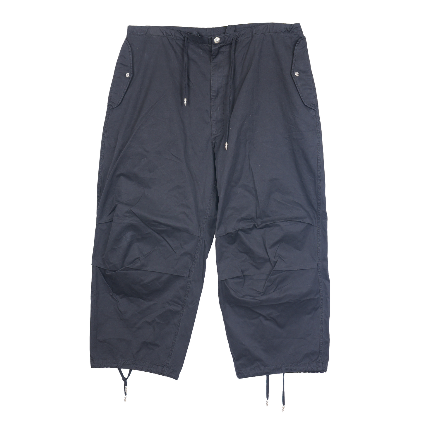 CHROME HEARTS BLACK PARACHUTE PANTS