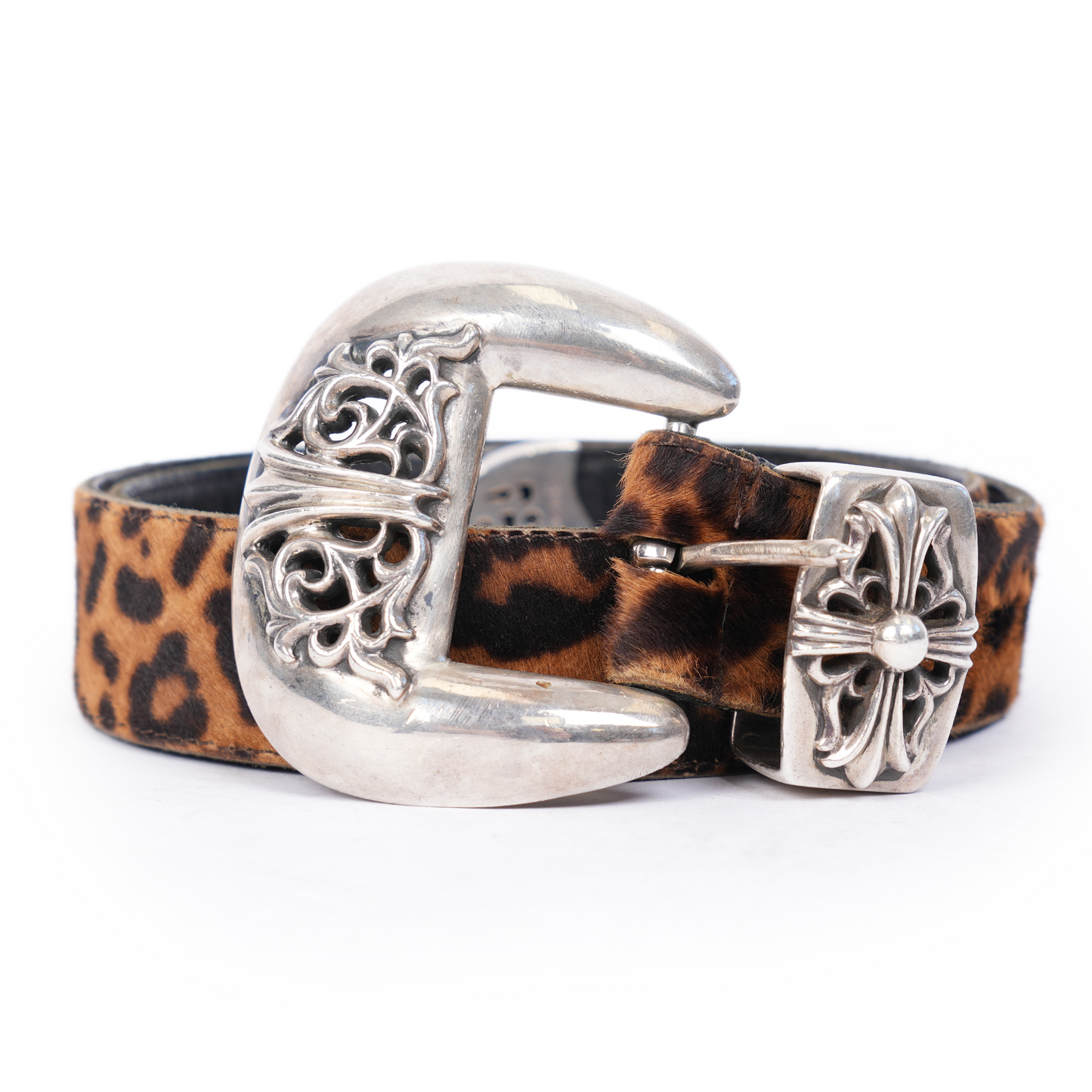 CHROME HEARTS CHEETAH 3 PIECE WESTERN BELT