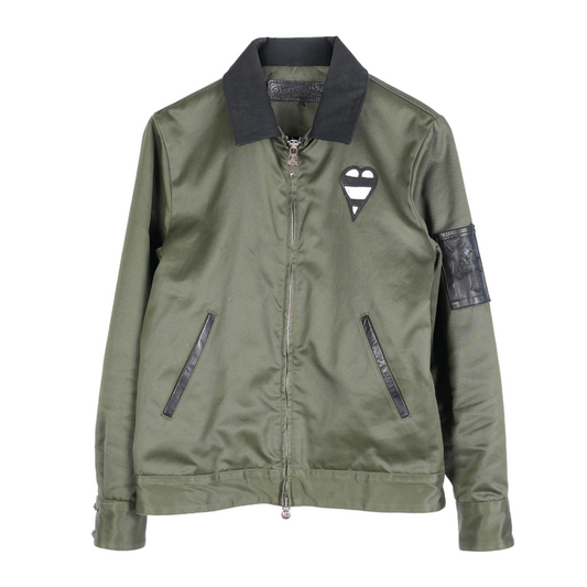 CHROME HEARTS OLIVE MATTY BOY SMILE WORK JACKET