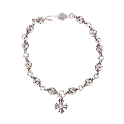 CHROME HEARTS CROSS BALL CHARM BRACELET