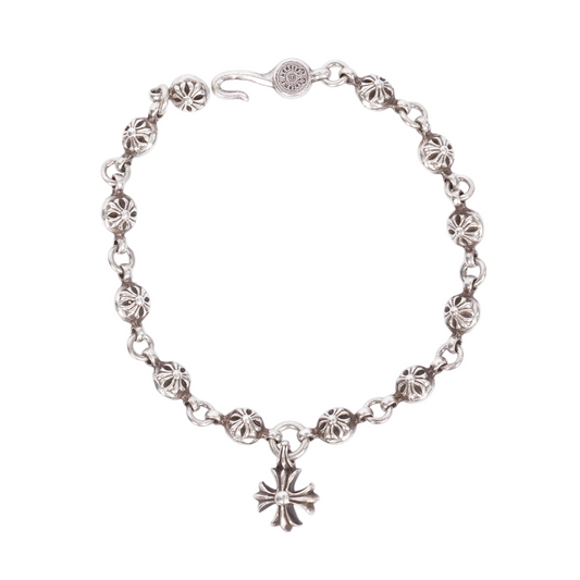 CHROME HEARTS CROSS BALL CHARM BRACELET