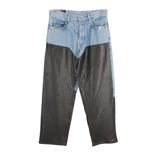 ENFANTS RICHES DÉPRIMÉS ERD LEATHER DENIM CARPENTER PANTS