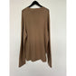 CHROME HEARTS TRIPLE SUEDE CROSS BROWN CASHMERE SWEATER