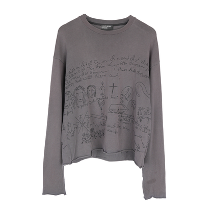 ENFANTS RICHES DÉPRIMÉS SS19 HEROIN NEEDLES EMBROIDERED LONG SLEEVE TEE