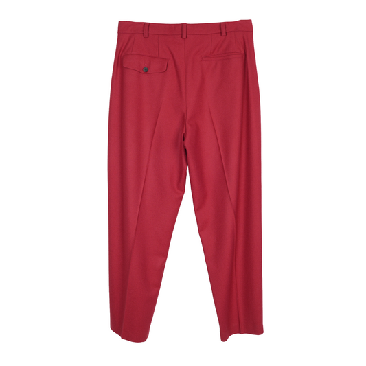 ENFANTS RICHES DÉPRIMÉS ERD RED PLEATED WOOL PANTS