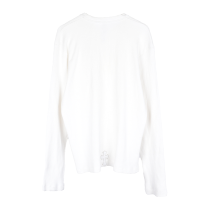 CHROME HEARTS WHITE CROSS PATCH HENLEY THERMAL LONG SLEEVE
