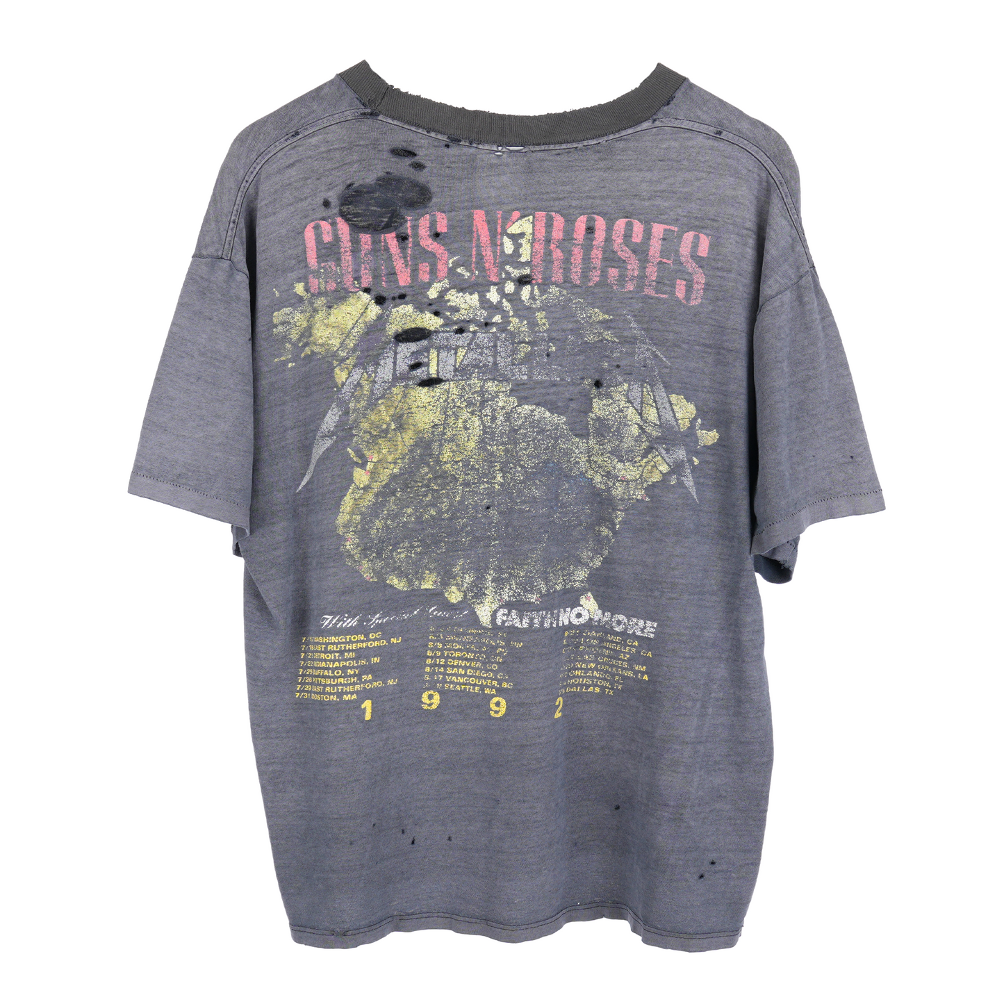 Vintage THRASHED 1992 METALLICA GUNS N ROSES TEE