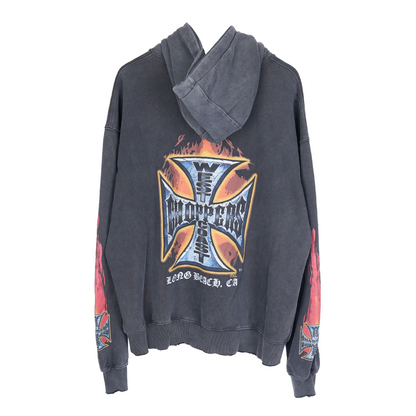 VINTAGE THRASHED WCC WEST COAST CHOPPERS HOODIE