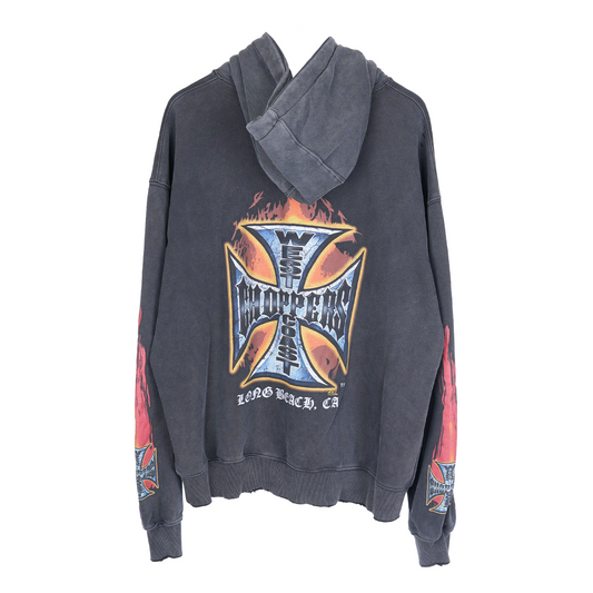 VINTAGE THRASHED WCC WEST COAST CHOPPERS HOODIE