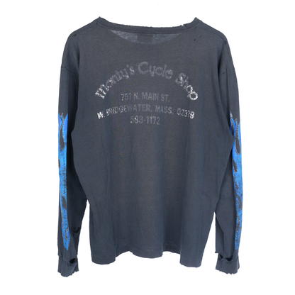 HARLEY DAVIDSON BLUE FLAME FADED EMBLEM LONG SLEEVE