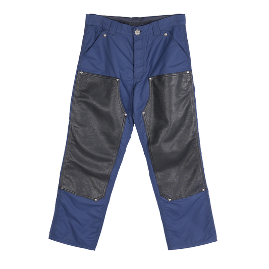 CHROME HEARTS NYLON LEATHER DOUBLE KNEE PANTS