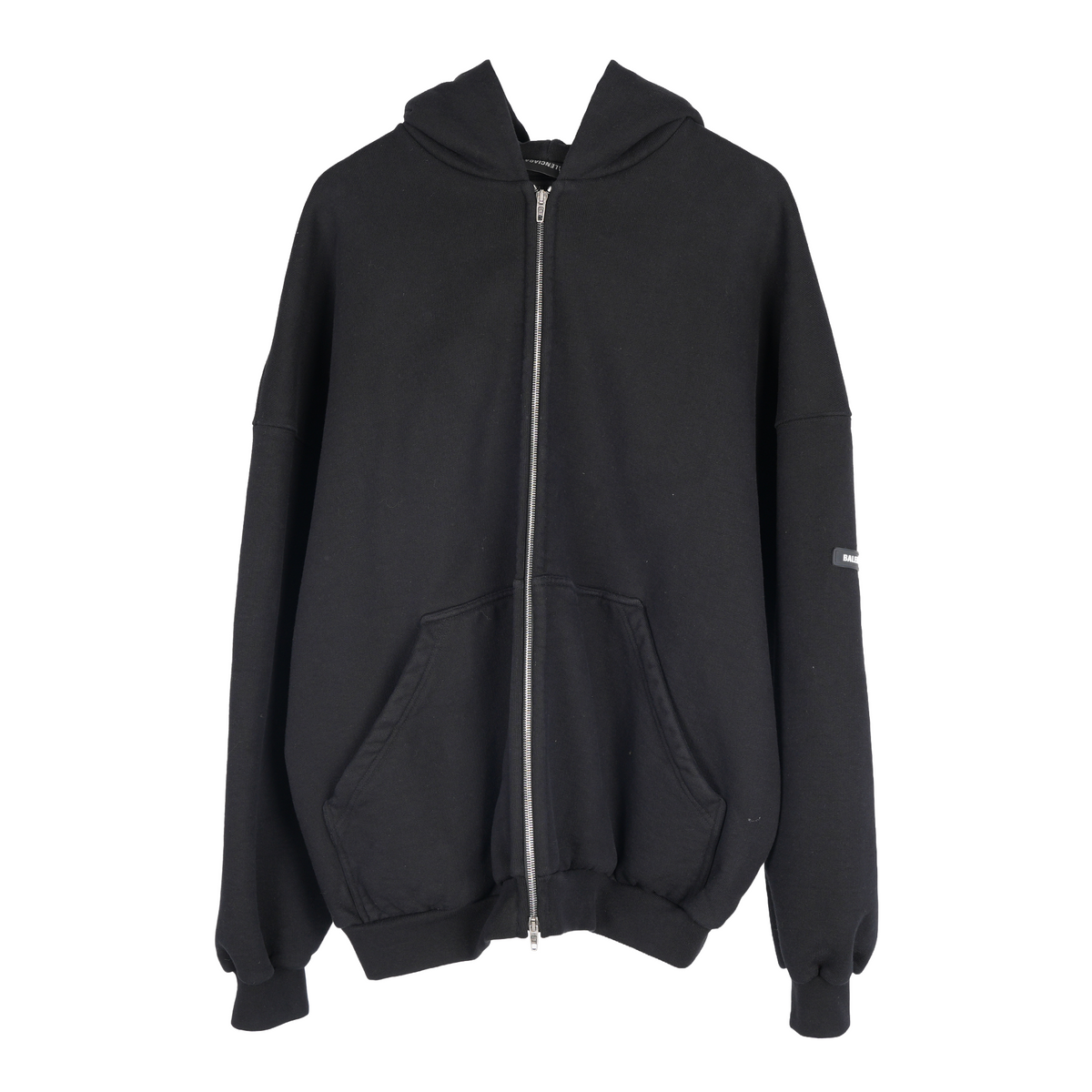 BALENCIAGA HEAVYWEIGHT LOGO ZIP UP HOODIE