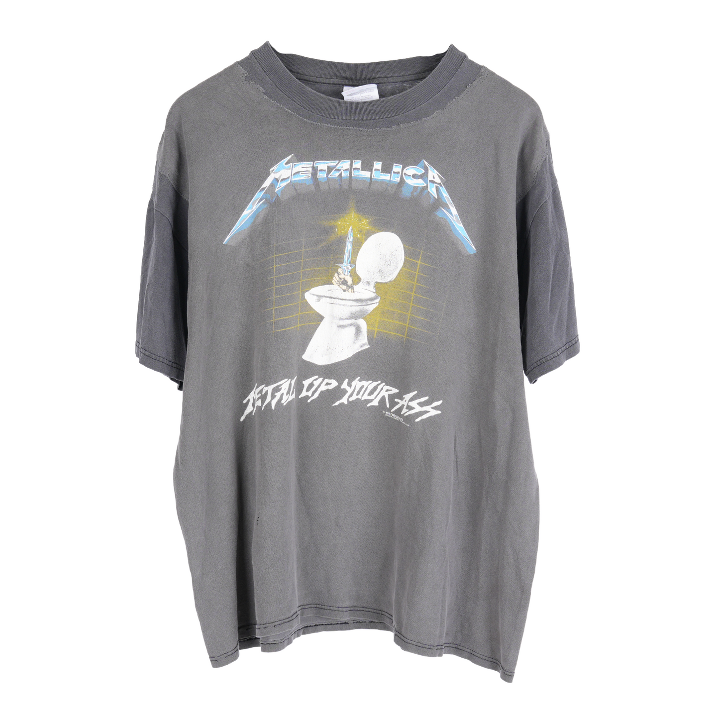 Vintage FADED REPAIRED METALLICA 'METAL UP YOUR ASS' TEE