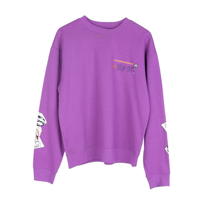 CHROME HEARTS MATTY BOY PURPLE 'I WANT MORE NOT LESS' CREWNECK