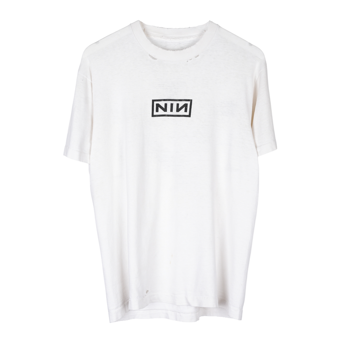 VINTAGE NINE INCH NAILS THRASHED SCREEN PRINT TEE