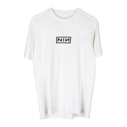 VINTAGE NINE INCH NAILS THRASHED SCREEN PRINT TEE