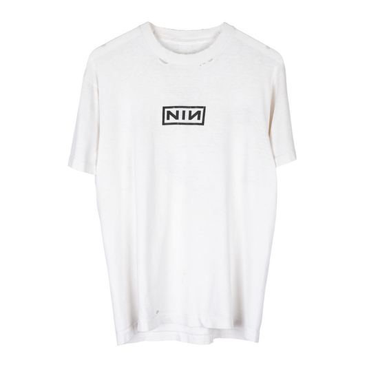 VINTAGE NINE INCH NAILS THRASHED SCREEN PRINT TEE