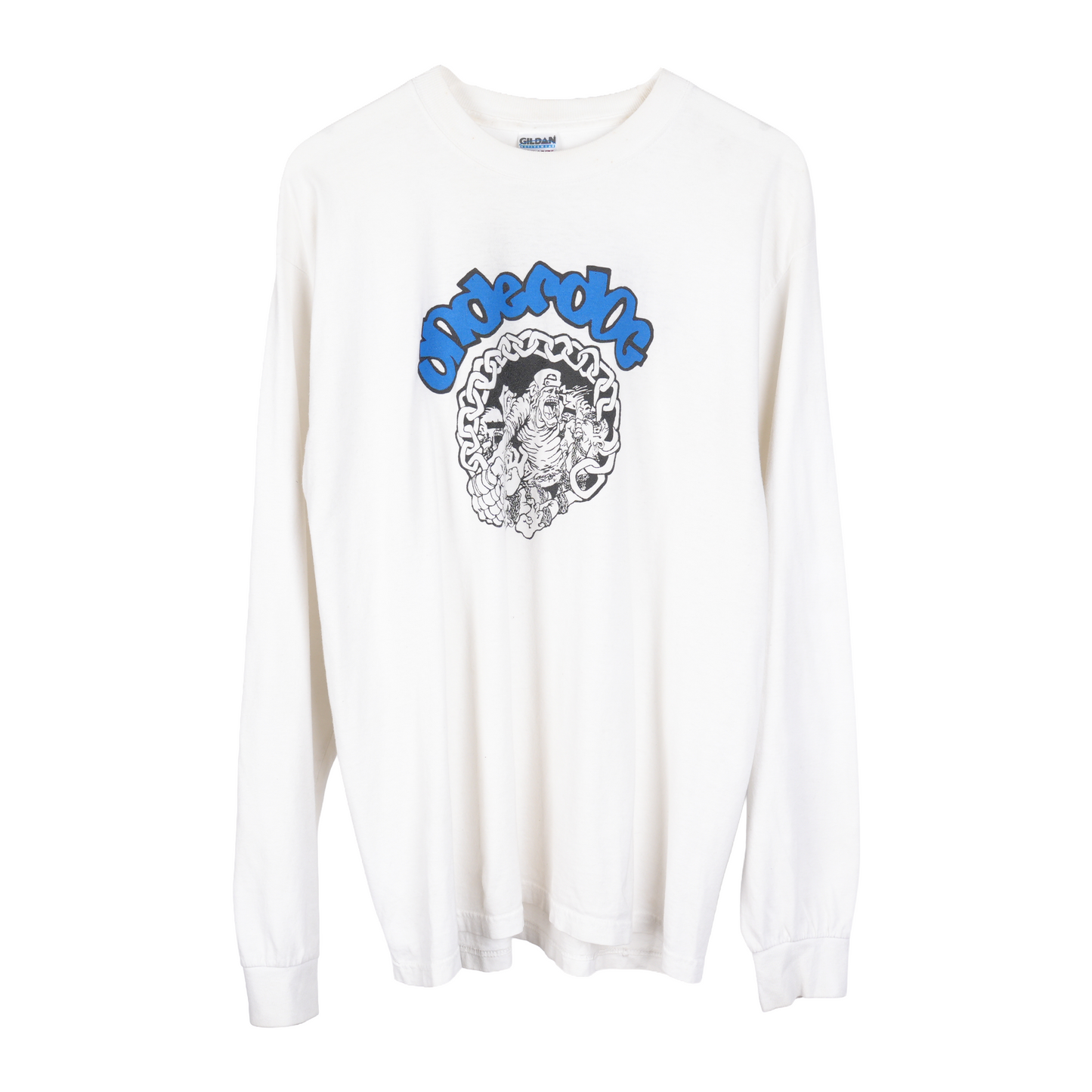 VINTAGE UNDERDOG HARDCORE WHITE NYC LONG SLEEVE TEE
