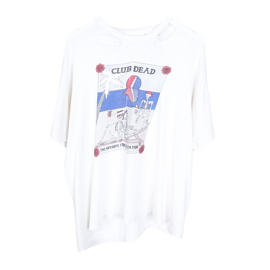 WHITE 1984 CLUB DEAD TEE