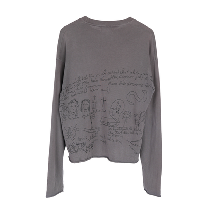 ENFANTS RICHES DÉPRIMÉS SS19 HEROIN NEEDLES EMBROIDERED LONG SLEEVE TEE