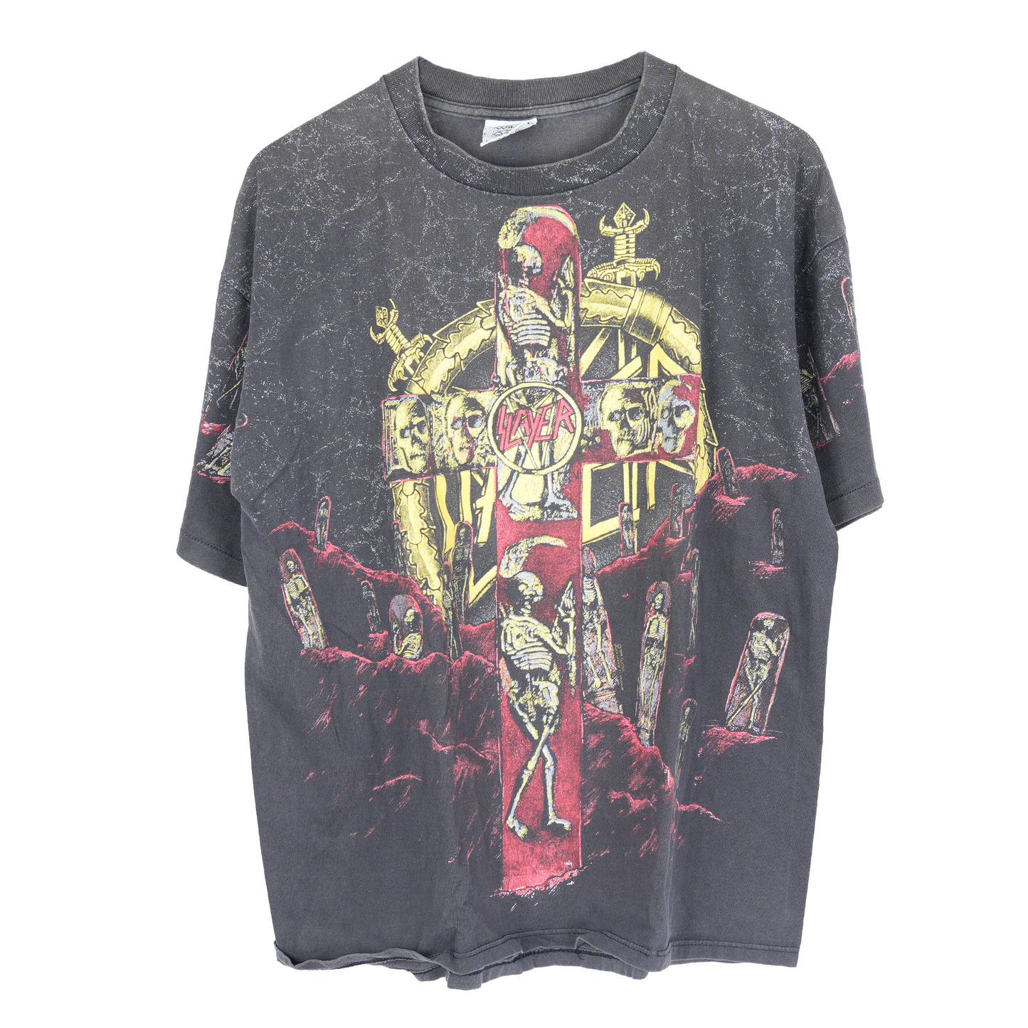 VINTAGE SLAYER SKULL CROSS TEE