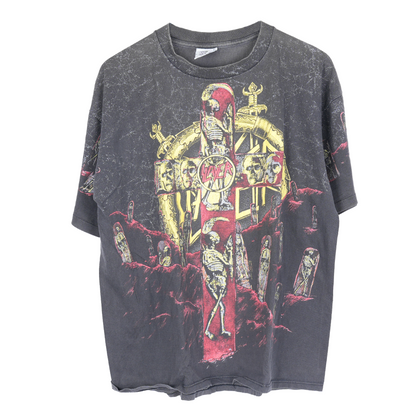 VINTAGE SLAYER SKULL CROSS TEE