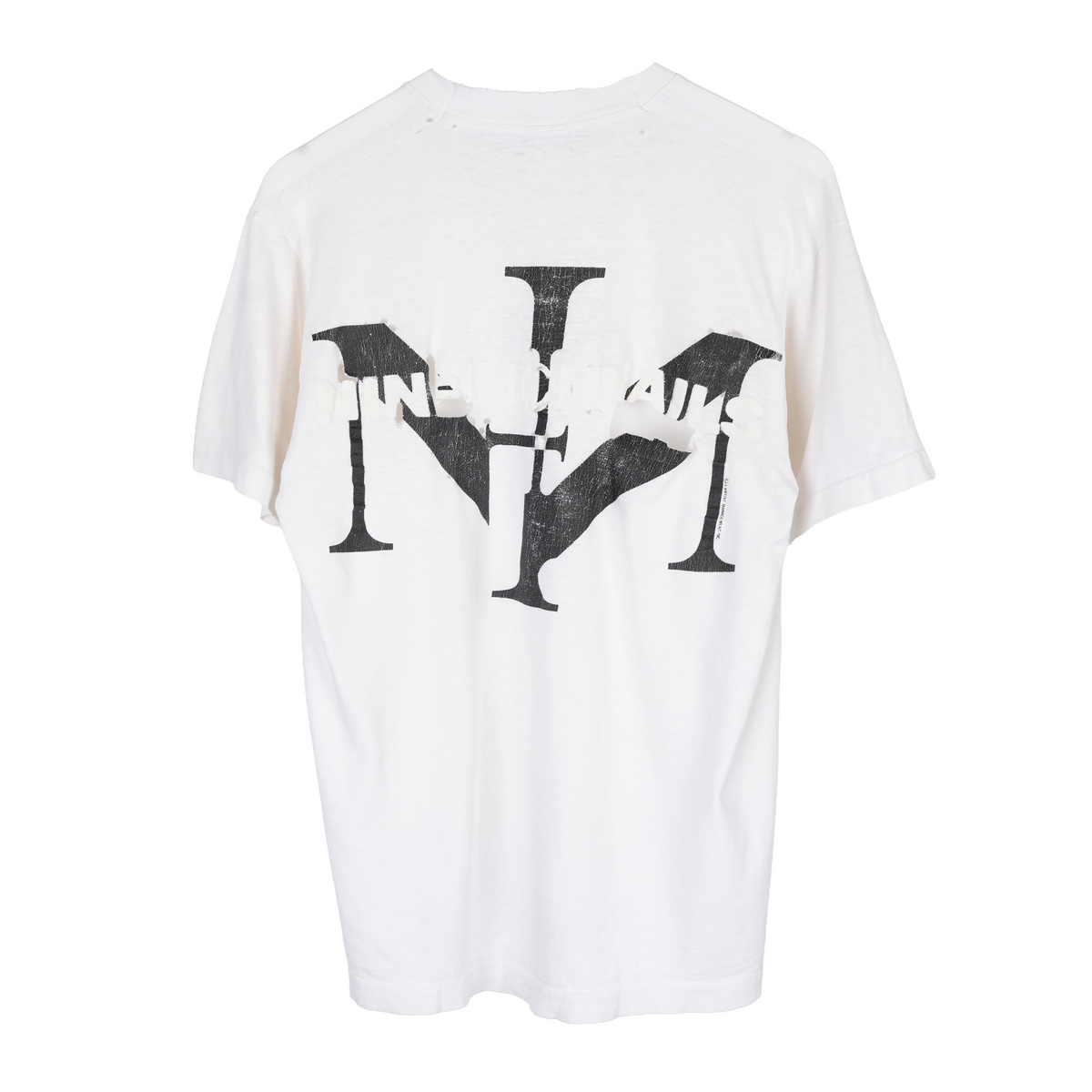 VINTAGE NINE INCH NAILS THRASHED SCREEN PRINT TEE