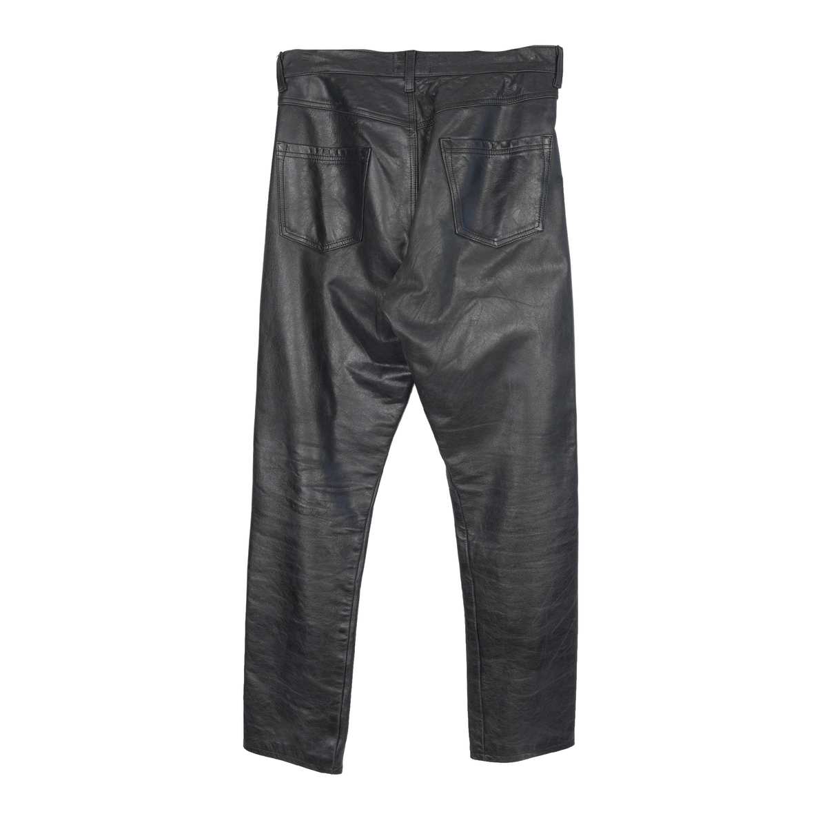 ENFANTS RICHES DÉPRIMÉS ERD TOMMY TONSIL BLACK LEATHER DOUBLE BUTTON PANTS
