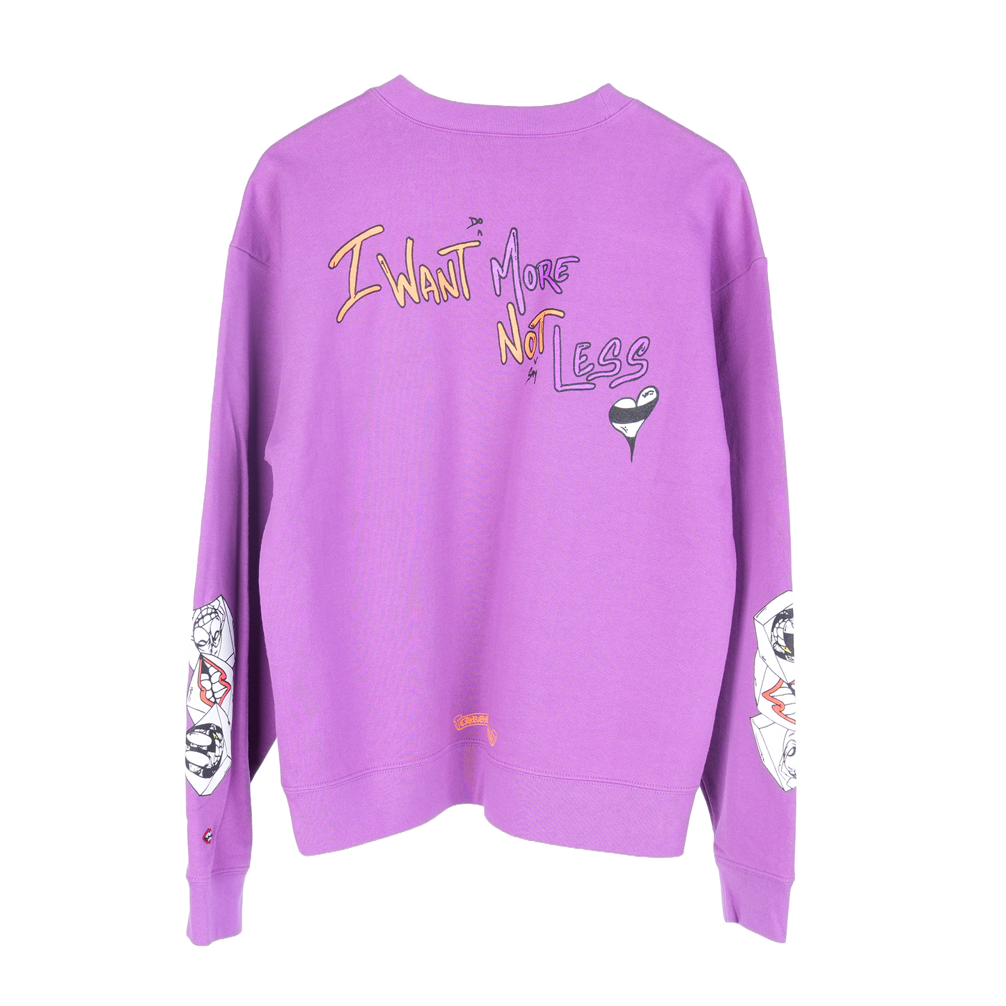 CHROME HEARTS MATTY BOY PURPLE 'I WANT MORE NOT LESS' CREWNECK