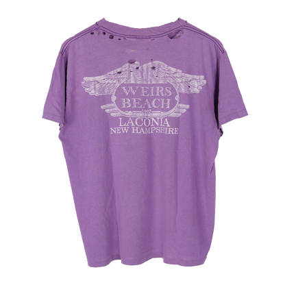 VINTAGE PURPLE BIKE WEEK '97 SKULL TEE