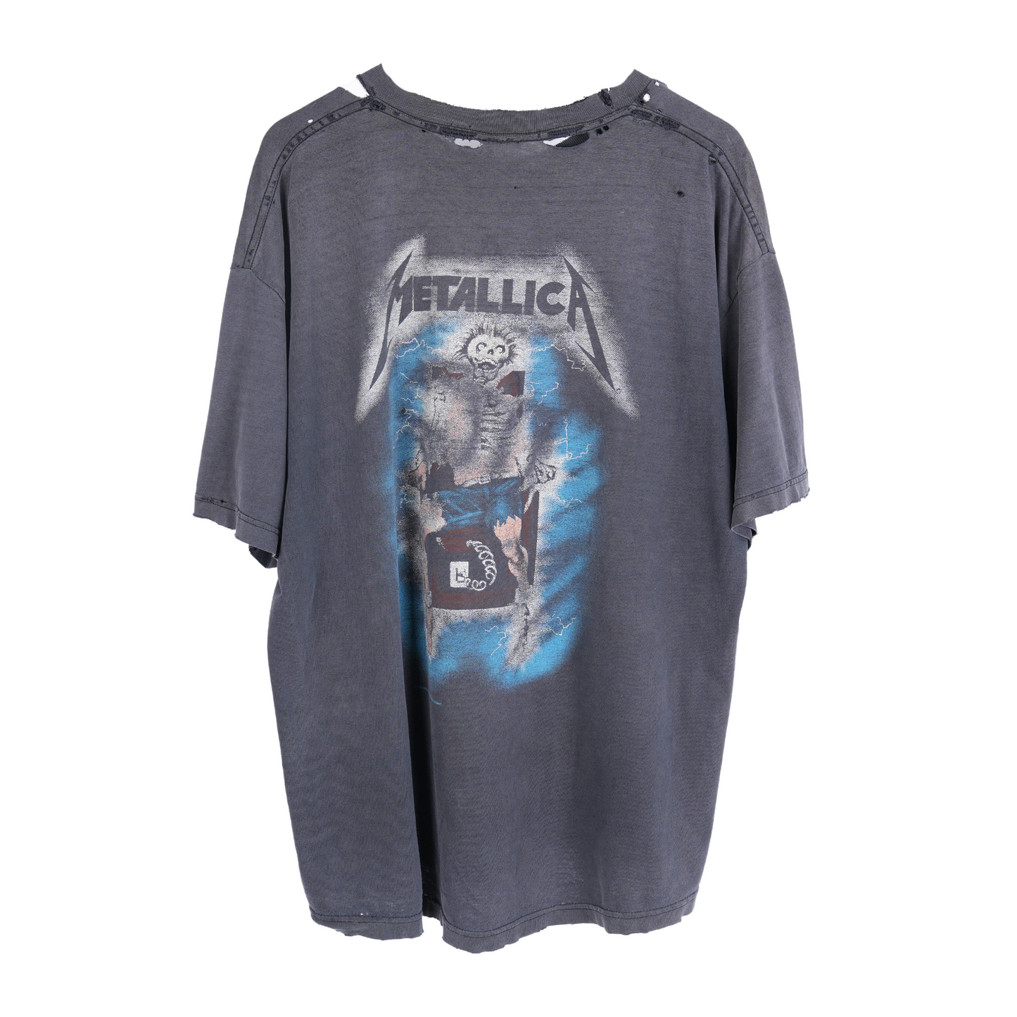 VINTAGE THRASHED METALLICA FADED BAND TEE