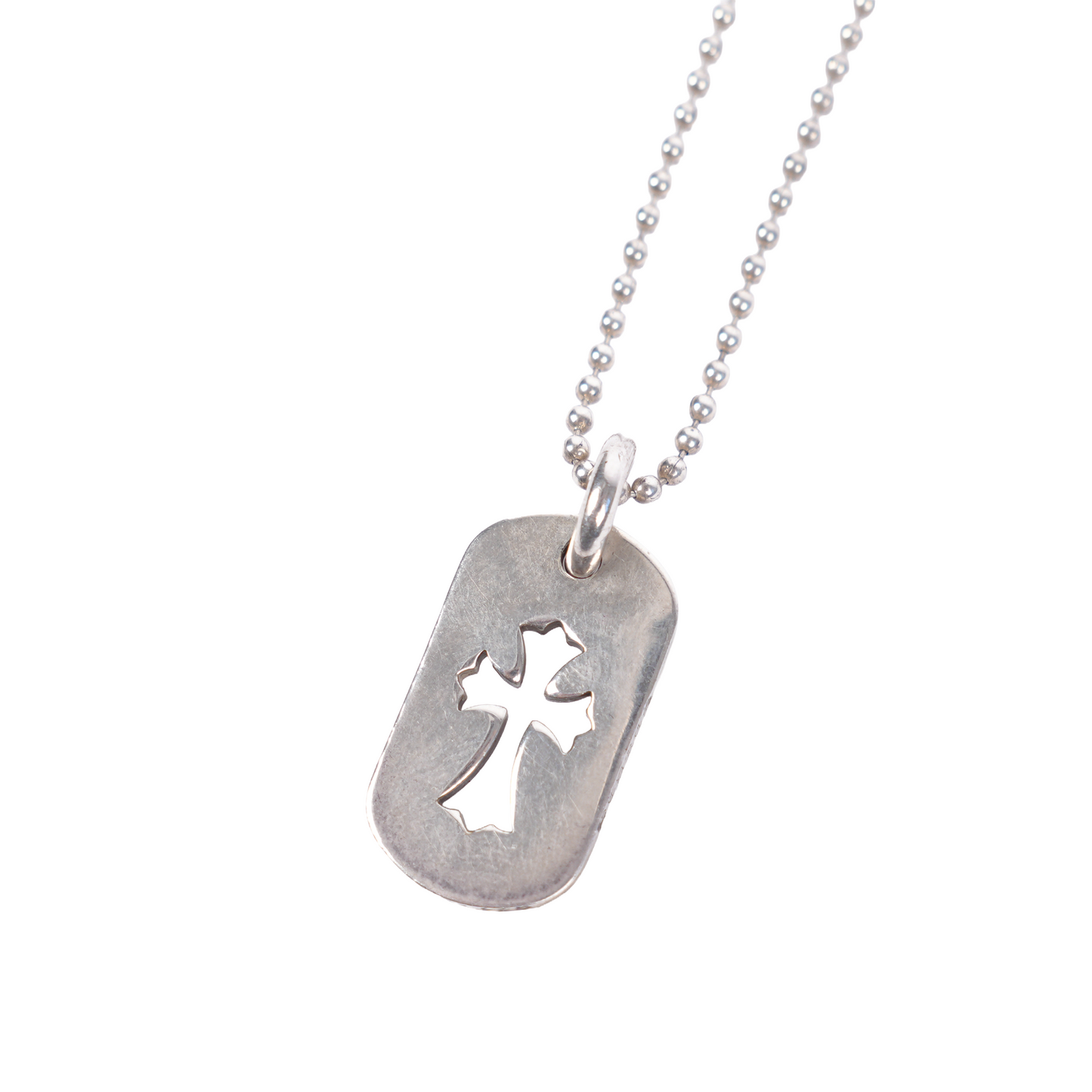 CHROME HEARTS CROSS CUT OUT DOG TAG NECKLACE