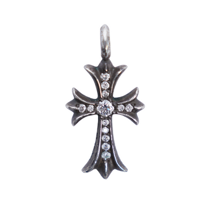 CHROME HEARTS DIAMOND TINY CROSS