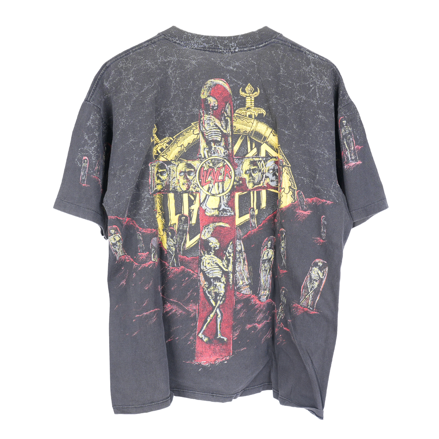 VINTAGE SLAYER SKULL CROSS TEE