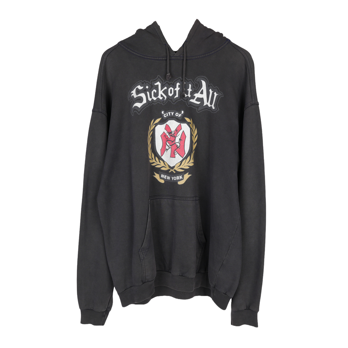 VINTAGE SICK OF IT ALL ‘HARDCORE STATE OF MIND’ PULLOVER HOODIE