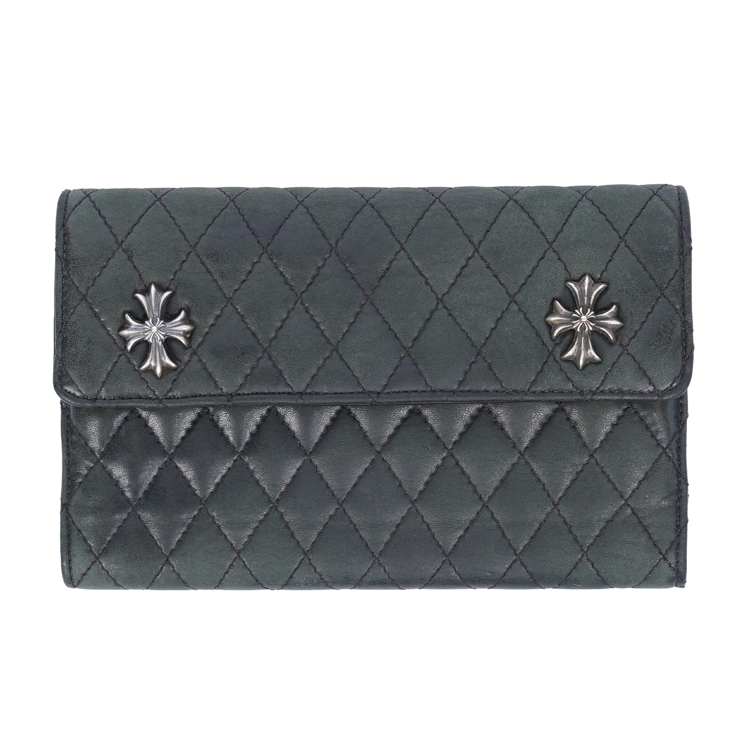 CHROME HEARTS VINTAGE QUILTED SNAP WALLET
