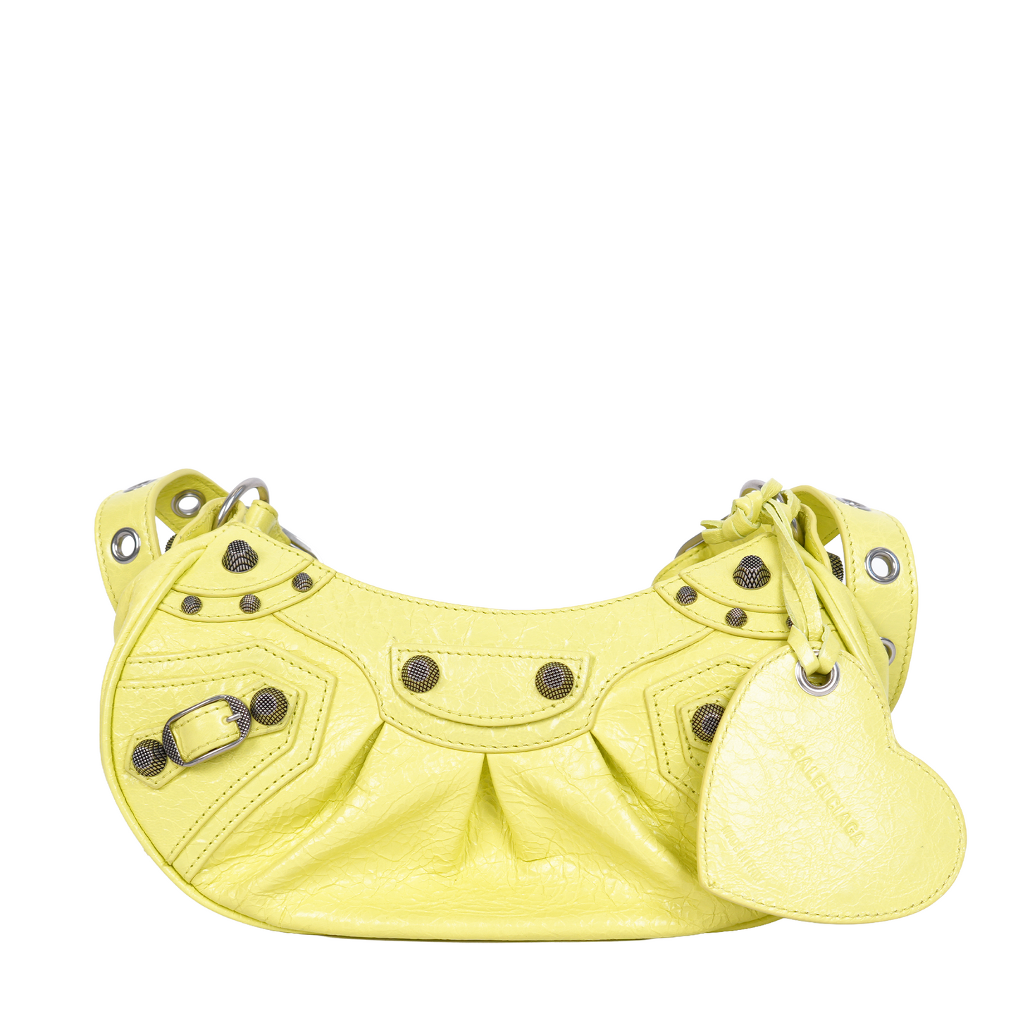 BALENCIAGA LE CAGOLE XS YELLOW SHOULDER BAG