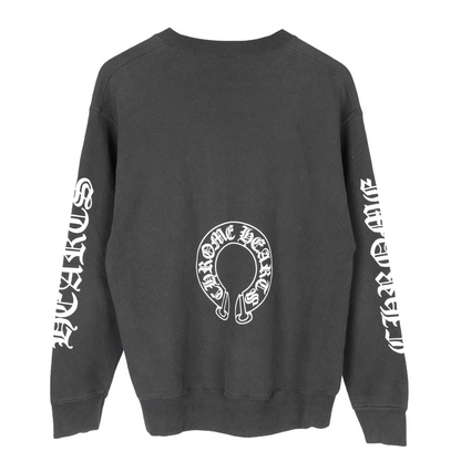 CHROME HEARTS VINTAGE SCRIPT HORSESHOE CREWNECK